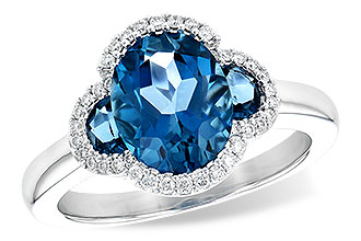A208-69880: LDS RG 3.04 TW LONDON BLUE TOPAZ 3.20 TGW