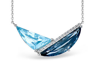 B291-39880: NECK 4.66 BLUE TOPAZ 4.75 TGW (18")