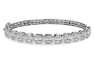 B293-18980: BANGLE .81 TW BAGUETTE 1.00 TW