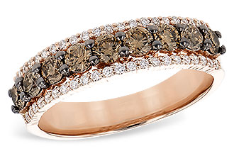 E291-44444: LDS WED RG .80 TW BROWN DIAS 1.00 TW