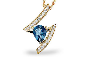 E293-19853: NECK 1.04 LONDON BLUE TOPAZ 1.23 TGW (8x6MM)