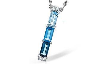 F291-39871: NECK 1.26 BLUE TOPAZ 1.30 TGW