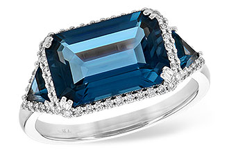 K208-66225: LDS RG 4.60 TW LONDON BLUE TOPAZ 4.82 TGW (12x8MM)