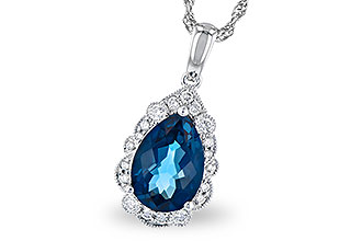 K291-43534: NECK 2.25 LONDON BLUE TOPAZ 2.40 TGW (10x7 PS)